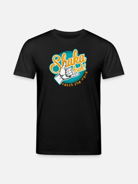 Shaka brah catch the wave - Stanley/Stella CREATOR Unisex Organic T-Shirt - black