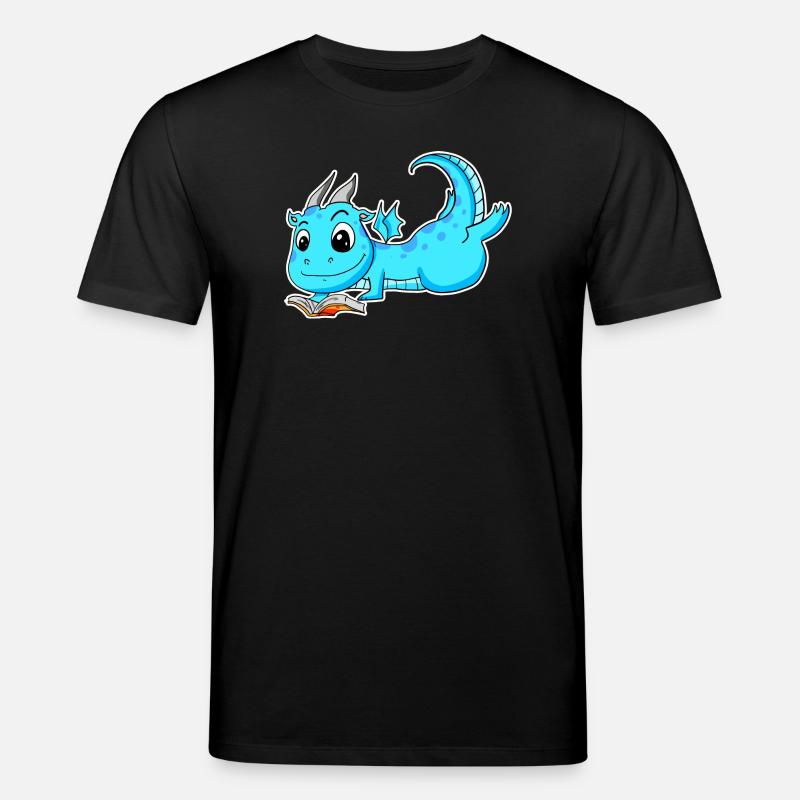 Dragon Book Reading - Stanley/Stella CREATOR Unisex Organic T-Shirt - black