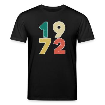 1972 - Né en 1972 - Construit en 1972 - T-shirt bio CREATOR Stanley/Stella Unisexe - noir - Devant - Alina (178cm) & Michal (187cm)