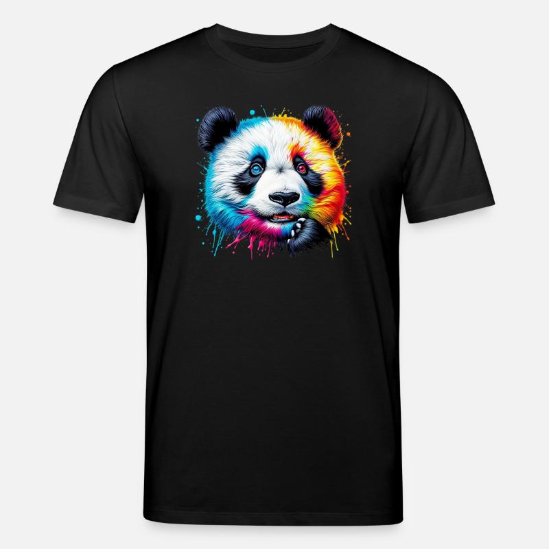 Panda - Stanley/Stella Unisex Bio-T-Shirt CREATOR  - Schwarz
