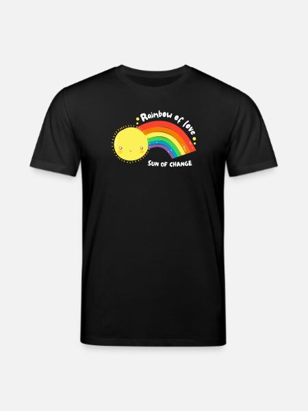 LGBT-Regenbogen der Liebe - Stanley/Stella Unisex Bio-T-Shirt CREATOR  - Schwarz