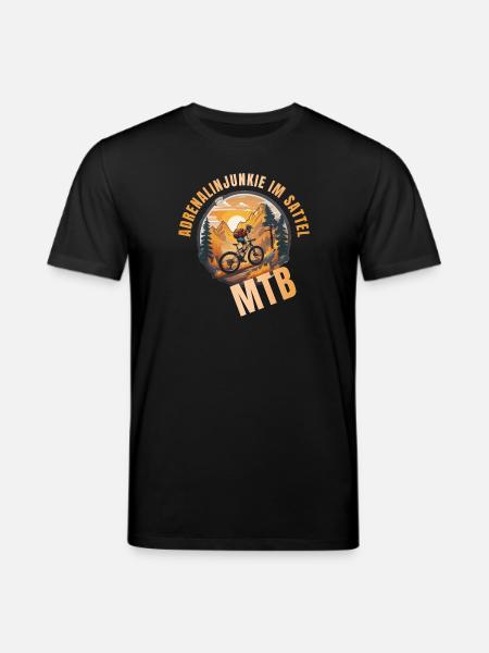 Adrenalinjunkie im Sattel - Stanley/Stella Unisex Bio-T-Shirt CREATOR  - Schwarz