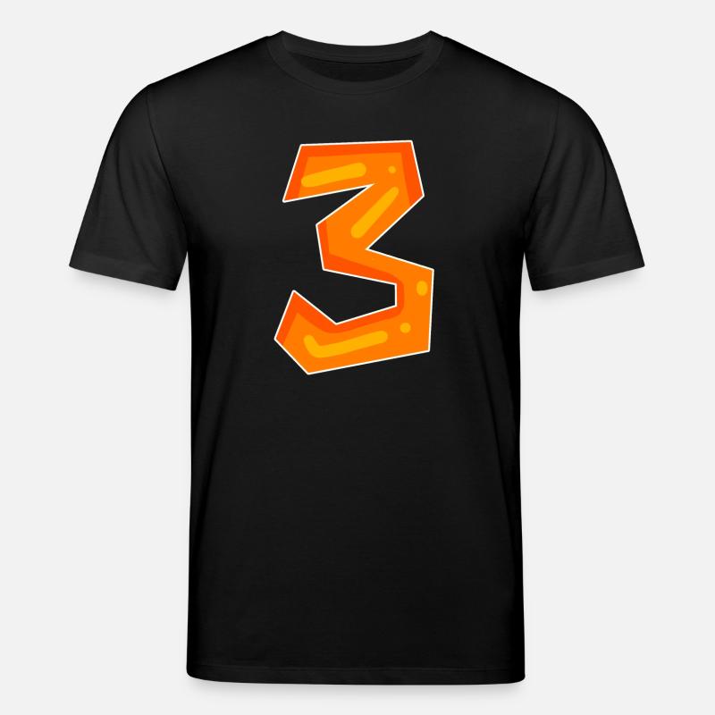 3 orange - Stanley/Stella CREATOR Unisex Organic T-Shirt - black