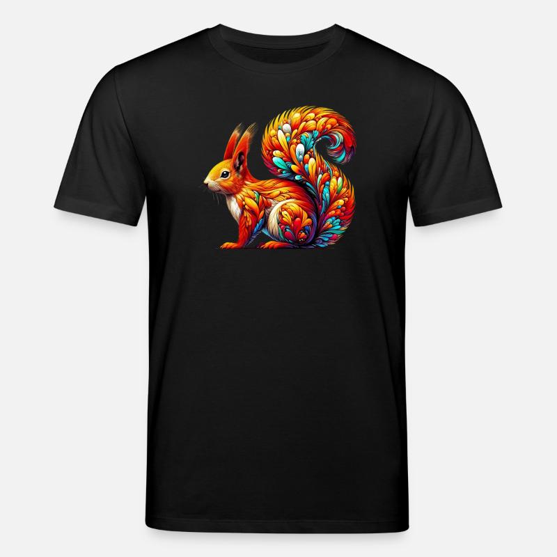 Eichhörnchen - Stanley/Stella Unisex Bio-T-Shirt CREATOR  - Schwarz