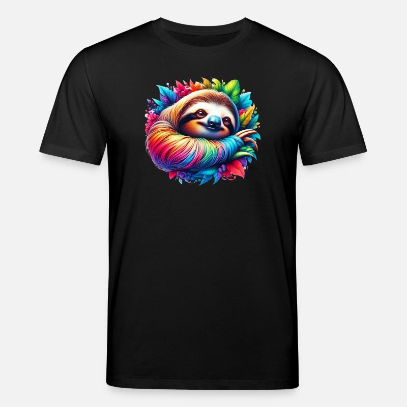 Faultier - Stanley/Stella Unisex Bio-T-Shirt CREATOR  - Schwarz