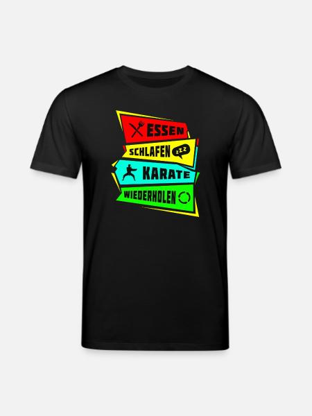 Eat Sleep Repeat Karate - Stanley/Stella CREATOR Unisex Organic T-Shirt - black