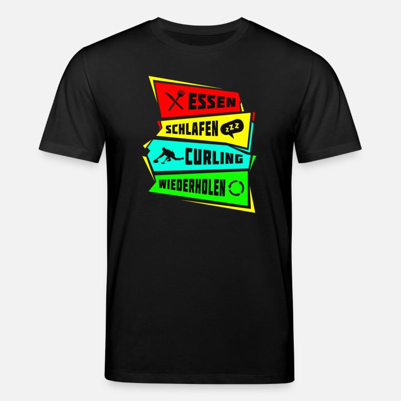 Manger dormir Curling Répéter - T-shirt bio CREATOR Stanley/Stella Unisexe - noir