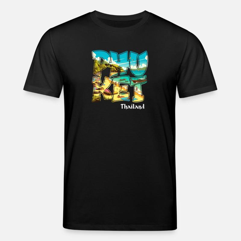 Phuket Thaïlande Plage Vacances Design - T-shirt bio CREATOR Stanley/Stella Unisexe - noir