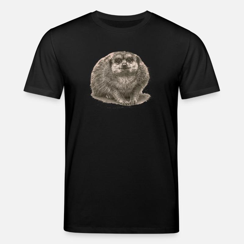 Suricate assis dans le sable - T-shirt bio CREATOR Stanley/Stella Unisexe - noir