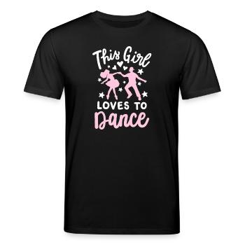 Tanzen Tänzerin - Stanley/Stella Unisex Bio-T-Shirt CREATOR  - Schwarz - Vorne - Alina (178cm) & Michal (187cm)