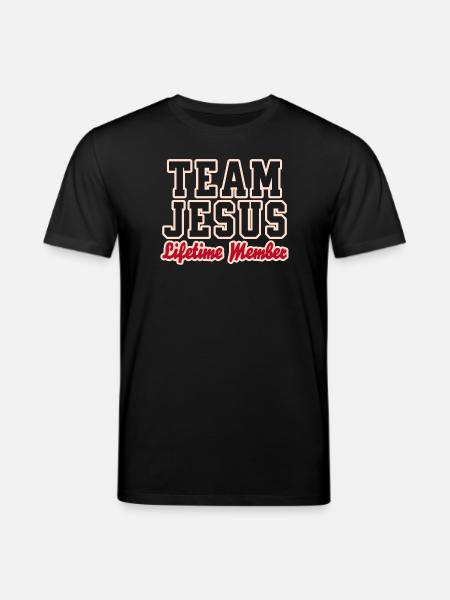 Team Jesus Lifetime Member Design - Stanley/Stella CREATOR Unisex Organic T-Shirt - black