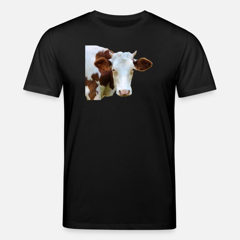 Drôle d’agriculteurs de têtes de vache de vache - T-shirt bio CREATOR Stanley/Stella Unisexe - noir
