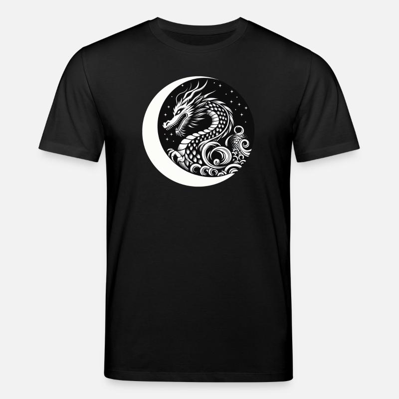 Chinesischer Drache - Stanley/Stella Unisex Bio-T-Shirt CREATOR  - Schwarz