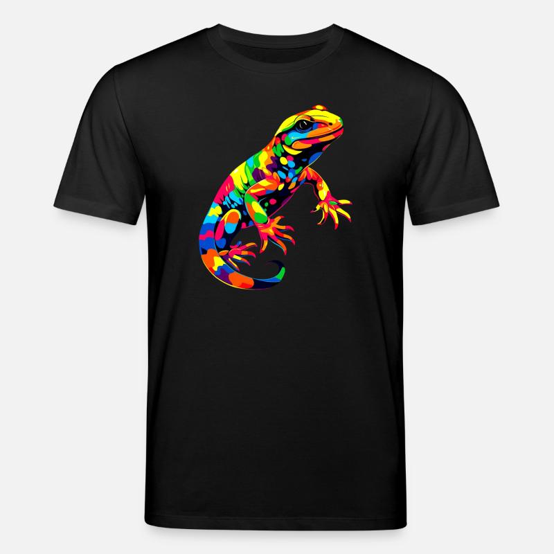 Salamander Molch Schwanzlurch Feuersalamander - Stanley/Stella Unisex Bio-T-Shirt CREATOR  - Schwarz