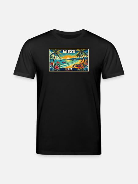 Jalisco Mexico beach palm design - Stanley/Stella CREATOR Unisex Organic T-Shirt - black
