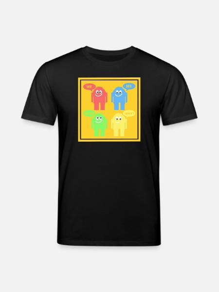 Lustige Männchen - Stanley/Stella Unisex Bio-T-Shirt CREATOR - Schwarz