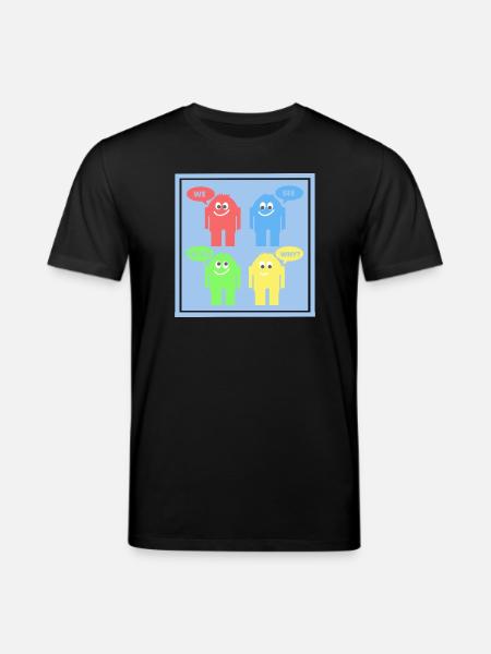 Lustige Männchen - Stanley/Stella Unisex Bio-T-Shirt CREATOR - Schwarz