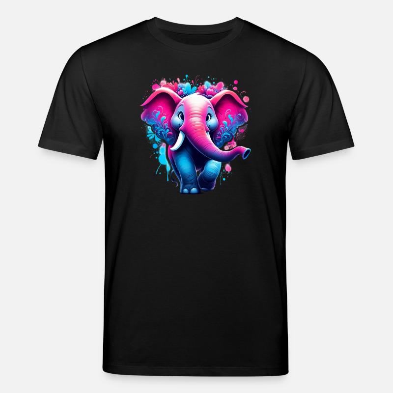 Elefant - Stanley/Stella Unisex Bio-T-Shirt CREATOR  - Schwarz
