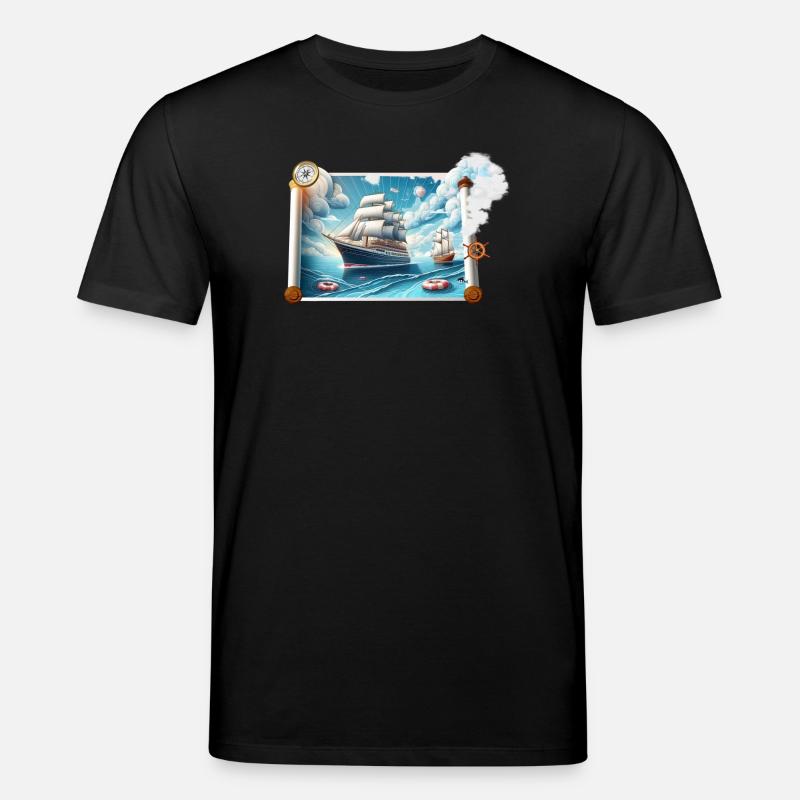 Nautische Segelreise - Stanley/Stella Unisex Bio-T-Shirt CREATOR  - Schwarz