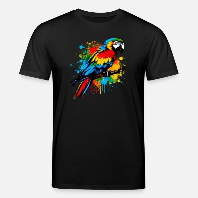 Papagei - Stanley/Stella Unisex Bio-T-Shirt CREATOR  - Schwarz