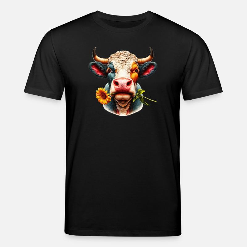 Fleurs de fleur de vache - T-shirt bio CREATOR Stanley/Stella Unisexe - noir