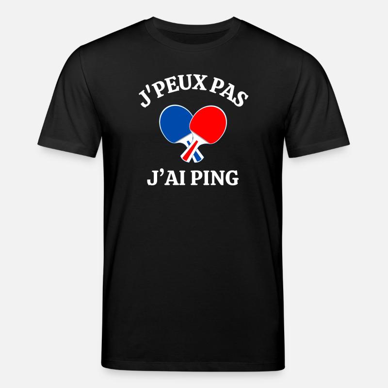 ping-pong, fan de ping-pong, ping - T-shirt bio CREATOR Stanley/Stella Unisexe - noir