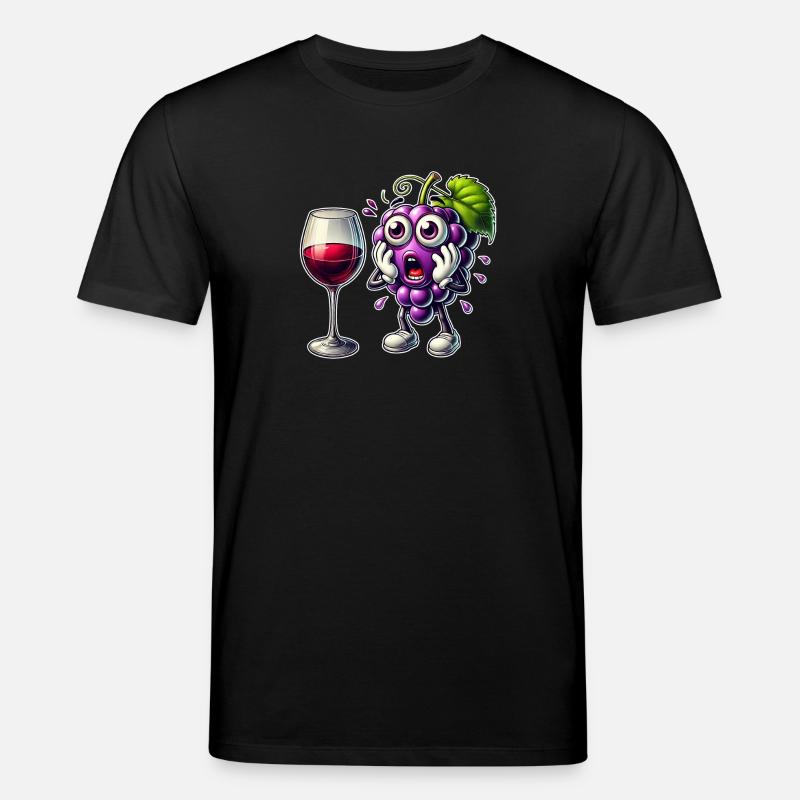 Funny wine grape design - Stanley/Stella CREATOR Unisex Organic T-Shirt - black