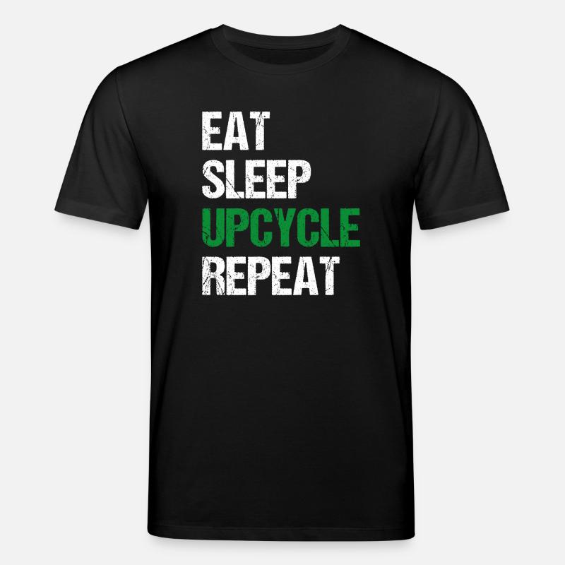 Upcycle Repeat - Stanley/Stella Unisex Bio-T-Shirt CREATOR  - Schwarz