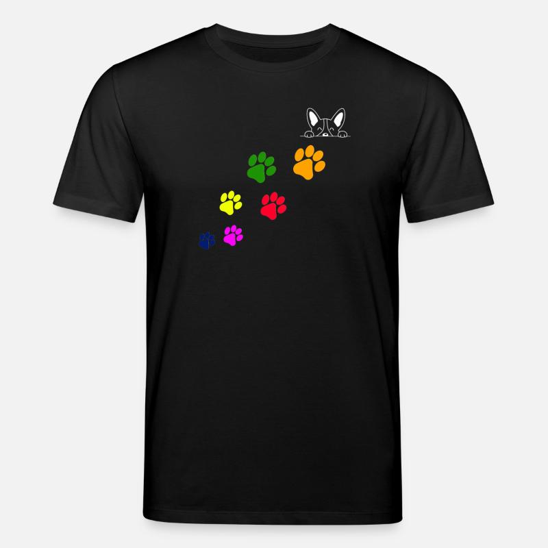 Empreintes pattes de chiens - T-shirt bio CREATOR Stanley/Stella Unisexe - noir
