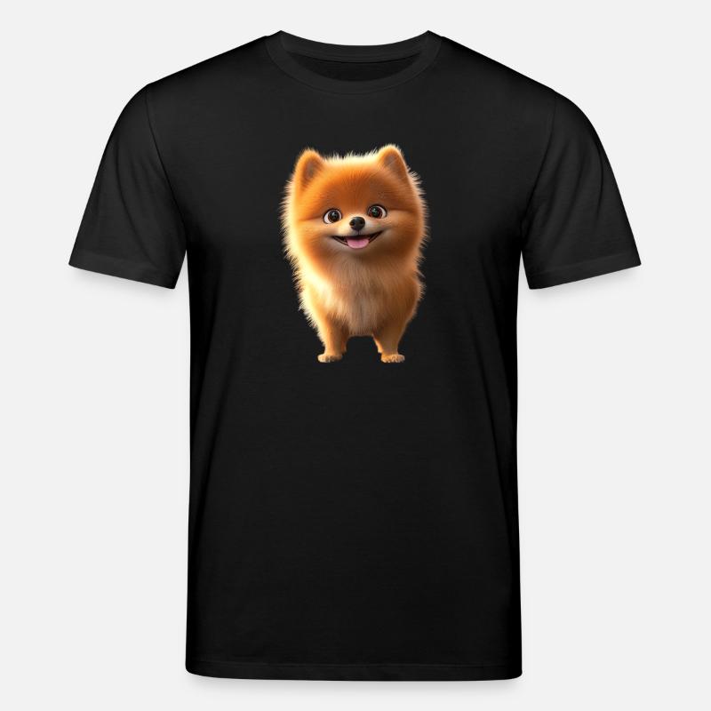 Zwergspitz Pommeraner Pom Süßer Deutscher Spitz - Stanley/Stella Unisex Bio-T-Shirt CREATOR  - Schwarz