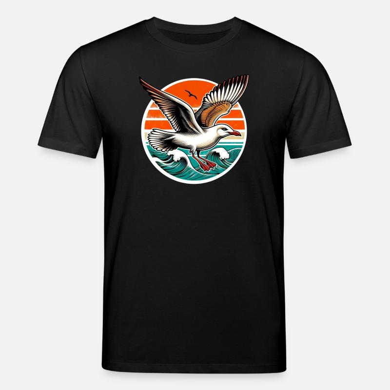 Möwe - Stanley/Stella Unisex Bio-T-Shirt CREATOR  - Schwarz
