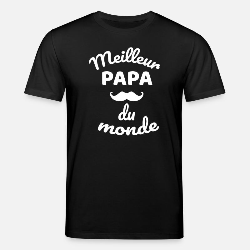 Authentisches Gesamt-Schnurrbart-Papa-Design - Stanley/Stella Unisex Bio-T-Shirt CREATOR  - Schwarz