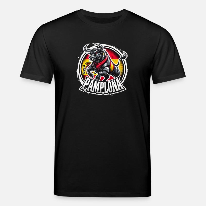 Vacances à Pampelune en Espagne - T-shirt bio CREATOR Stanley/Stella Unisexe - noir