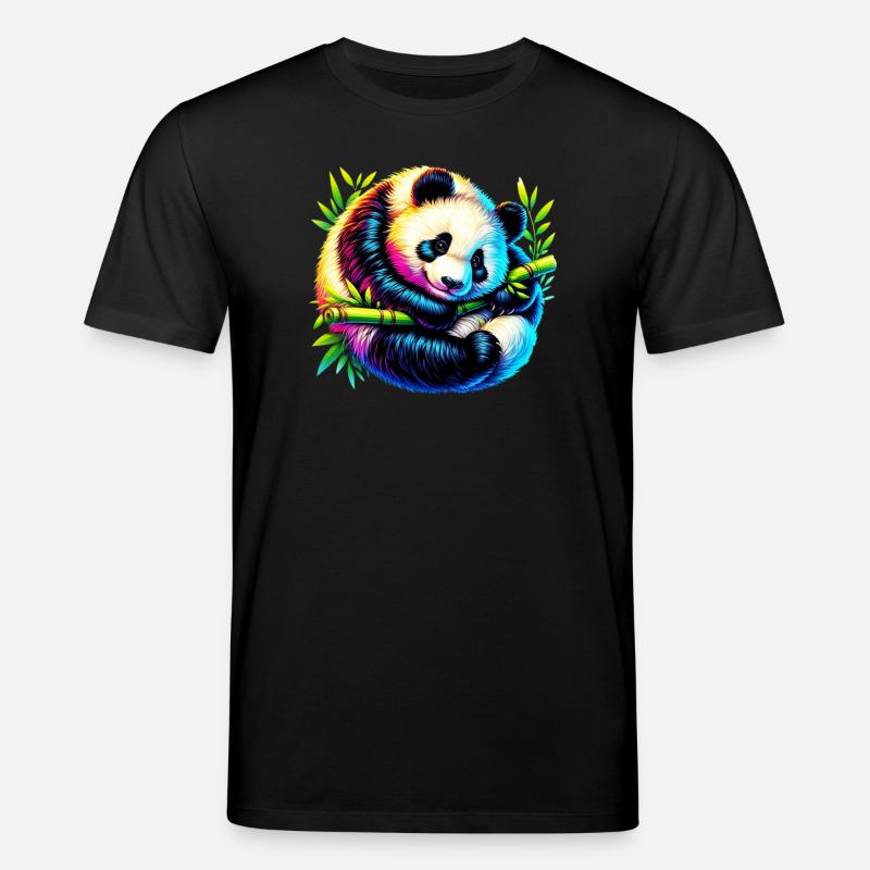 Panda - Stanley/Stella Unisex Bio-T-Shirt CREATOR  - Schwarz