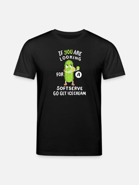 Gurke spielt Pickleball - Stanley/Stella Unisex Bio-T-Shirt CREATOR  - Schwarz