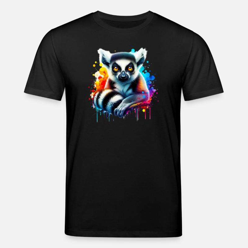 Lemur - Stanley/Stella Unisex Bio-T-Shirt CREATOR  - Schwarz