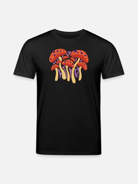 Waldpilz Truppe in Rotgelb - Stanley/Stella Unisex Bio-T-Shirt CREATOR - Schwarz