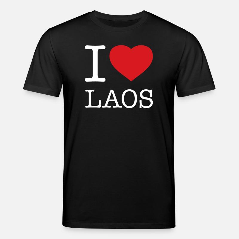 I LOVE LAOS - Stanley/Stella Unisex Bio-T-Shirt CREATOR  - Schwarz