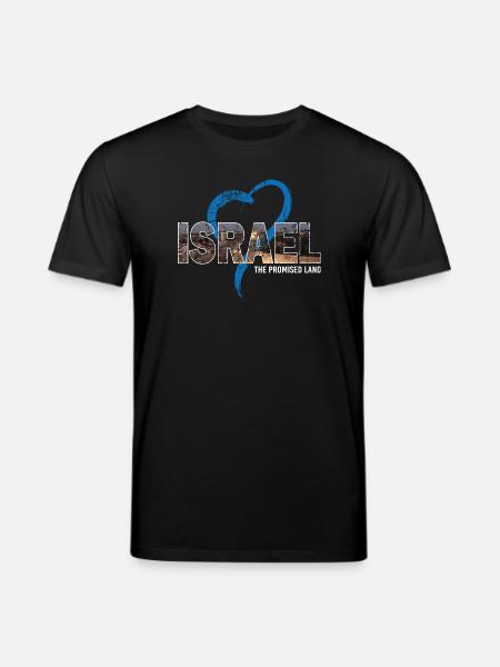 Israel mit Herz - Stanley/Stella Unisex Bio-T-Shirt CREATOR  - Schwarz