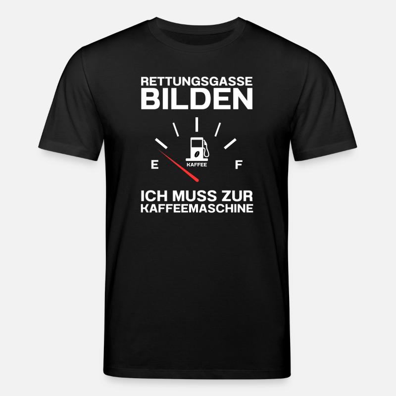 Rettungsgasse Kaffee Kaffetrinker Kaffeebohne - Stanley/Stella Unisex Bio-T-Shirt CREATOR - Schwarz