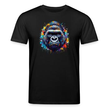 Gorilla - Stanley/Stella CREATOR Unisex Organic T-Shirt - black - Front - Alina (178cm) & Michal (187cm)