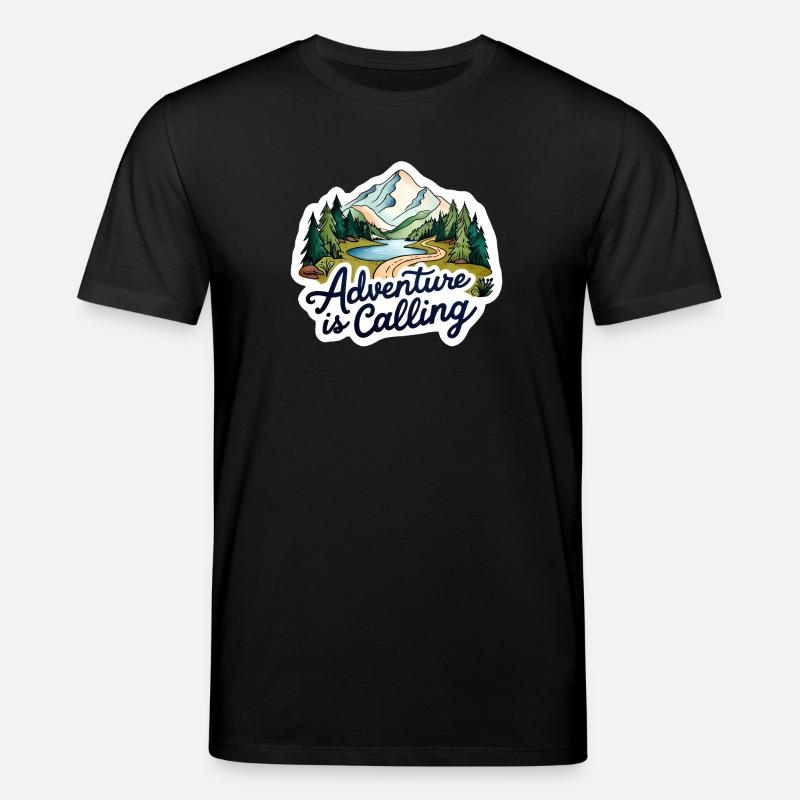 Adventure Is Calling Illustration Design - Stanley/Stella Unisex Bio-T-Shirt CREATOR  - Schwarz