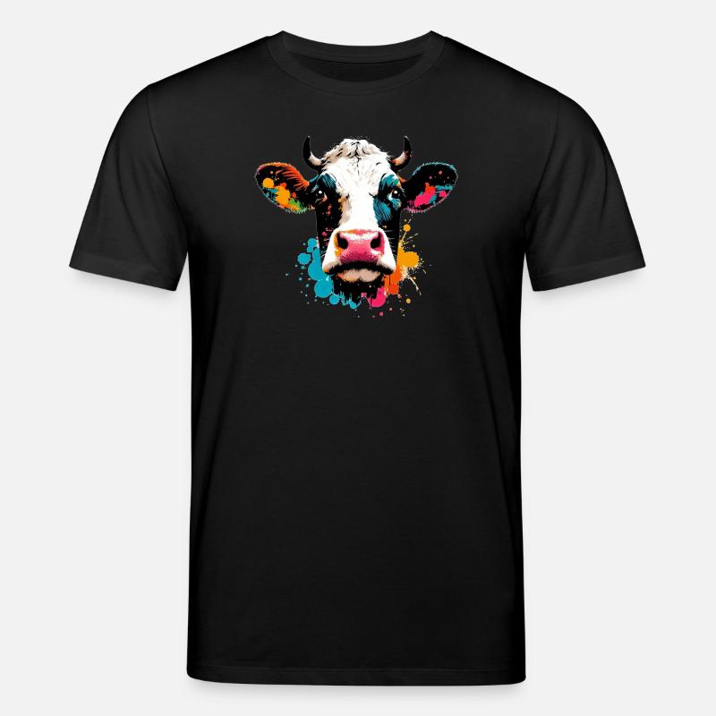 Kuh - Stanley/Stella Unisex Bio-T-Shirt CREATOR  - Schwarz