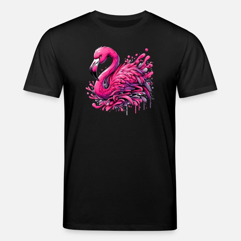 Flamingo - Stanley/Stella Unisex Bio-T-Shirt CREATOR  - Schwarz