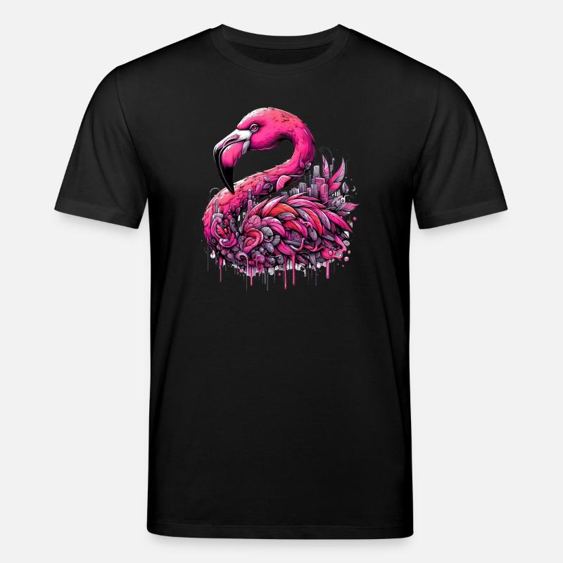 Flamingo - Stanley/Stella Unisex Bio-T-Shirt CREATOR  - Schwarz