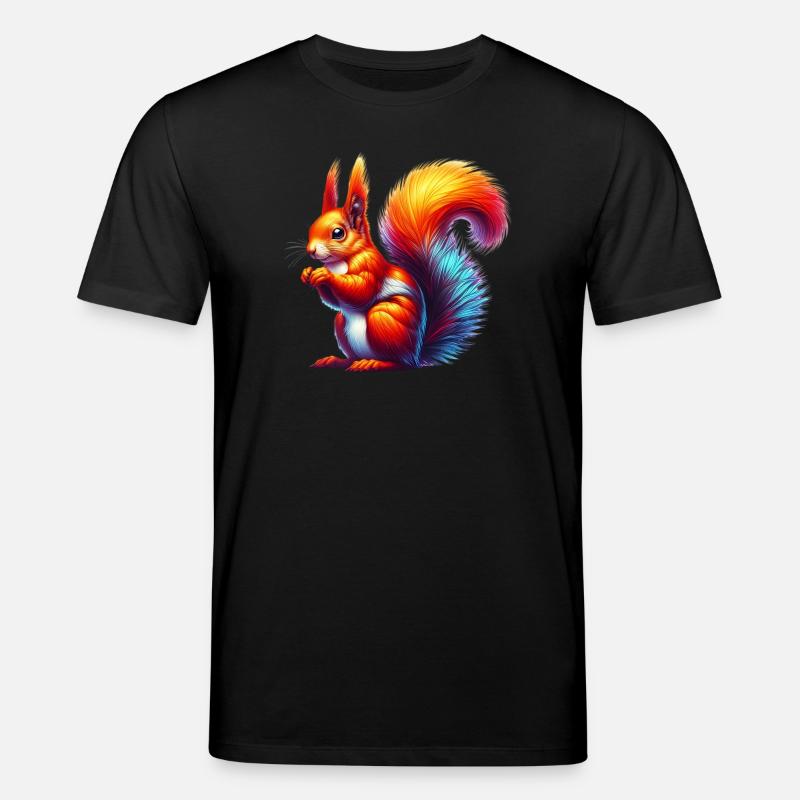 Eichhörnchen - Stanley/Stella Unisex Bio-T-Shirt CREATOR  - Schwarz