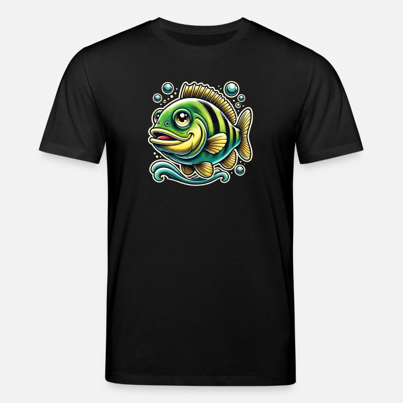 Design Perch River Bass - T-shirt bio CREATOR Stanley/Stella Unisexe - noir