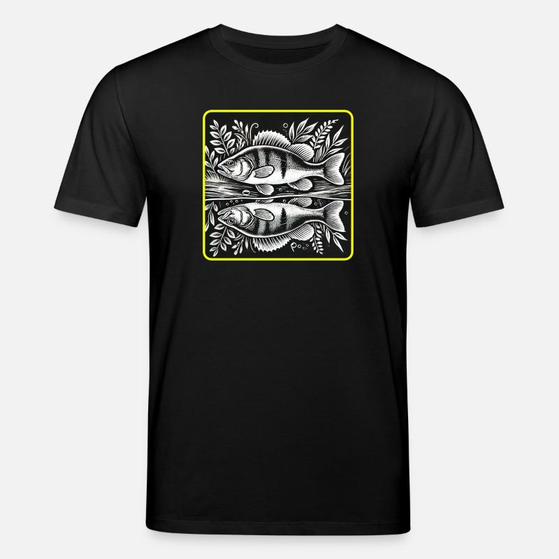 Barsch Angler Silhouette Design - Stanley/Stella Unisex Bio-T-Shirt CREATOR  - Schwarz