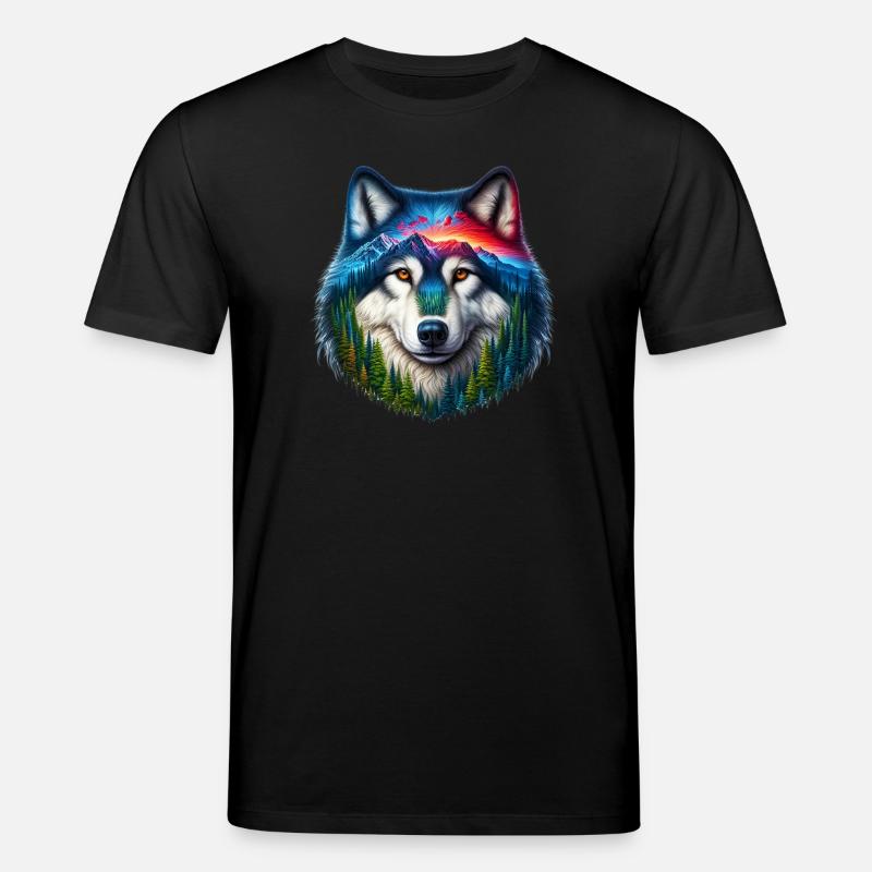 Wolf - Stanley/Stella CREATOR Unisex Organic T-Shirt - black