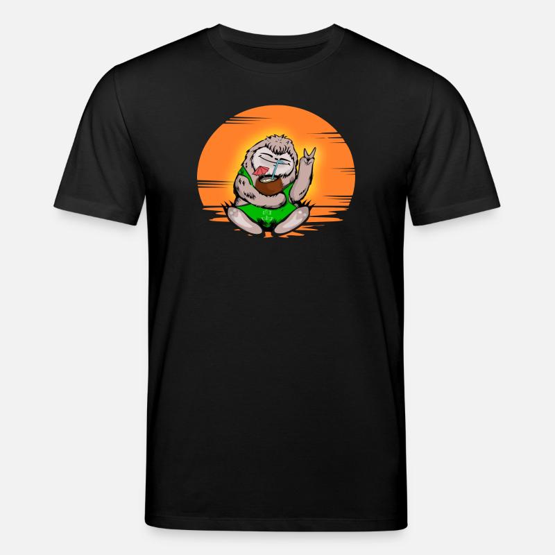 Faultier - Stanley/Stella Unisex Bio-T-Shirt CREATOR  - Schwarz